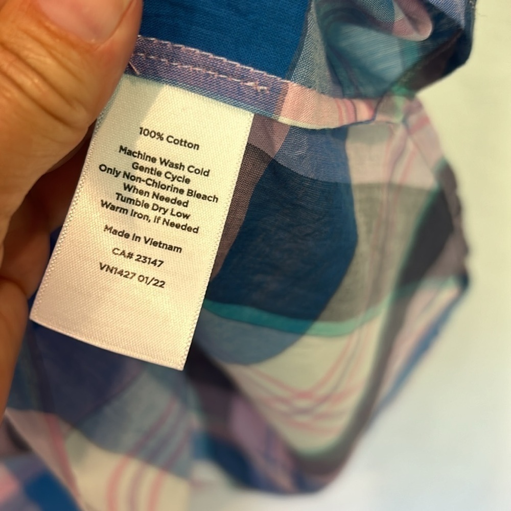 Talbots Plus High Low Split Neck Popover Blouse P… - image 5